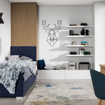 Pat boxspring Rocco pe dreapta 90x200 cm Soro 76 imagine