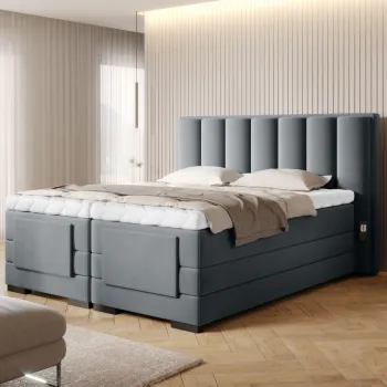Pat boxspring Veros 140x200 cm Velvetmat 4 imagine