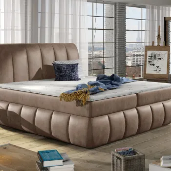 Pat boxspring Vincenzo 160x200 cm Monolith 09 imagine