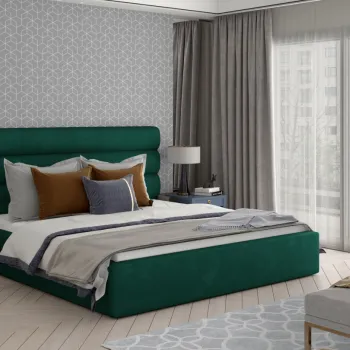 Pat Caramel 180x200 cm Kronos 19 cu somiera metalica imagine