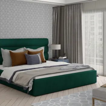 Pat Caramel 180x200 cm Monolith 37 cu somiera metalica imagine