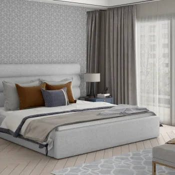 Pat Caramel 200x200 cm Grande 81 cu somiera de lemn imagine