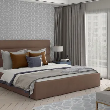 Pat Caramel 200x200 cm Monolith 09 cu somiera metalica imagine