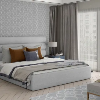 Pat Caramel 200x200 cm Sawana 21 cu somiera de lemn imagine