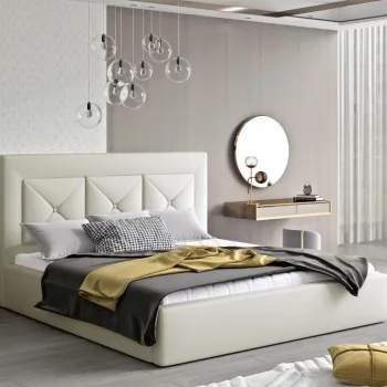 Pat Cloe 200x200 cm Soft 33 cu somiera de lemn imagine