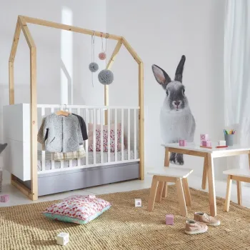 Pat copii casuta Pinette 70x140 cm extensibil la 70x160 cm imagine