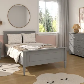 Pat copii Ines gri 120x200 cm imagine