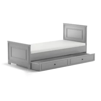 Pat copii Ines gri cu sertar 90x200 cm imagine