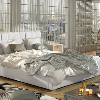 Pat Grand 200x200 cm Soft 17 cu somiera de lemn imagine