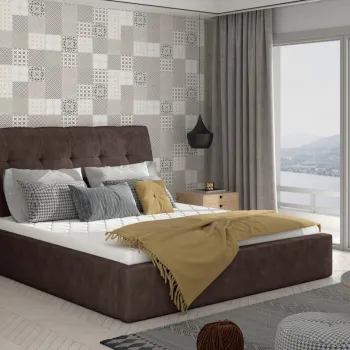 Pat Inge 140x200 cm Dora 28 cu somiera de lemn imagine