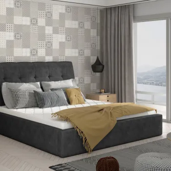 Pat Inge 140x200 cm Dora 96 cu somiera de lemn imagine