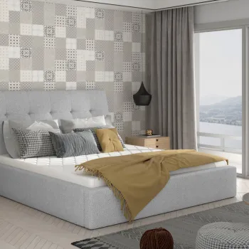 Pat Inge 140x200 cm Grande 81 cu somiera de lemn imagine