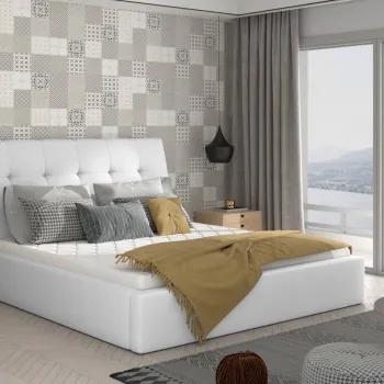 Pat Inge 140x200 cm Soft 17 cu somiera de lemn imagine