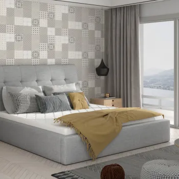 Pat Inge 160x200 cm Sawana 21 cu somiera de lemn imagine