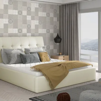 Pat Inge 160x200 cm Soft 33 cu somiera de lemn imagine