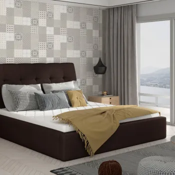 Pat Inge 180x200 cm Sawana 26 cu somiera de lemn imagine