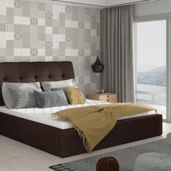 Pat Inge 180x200 cm Soft 66 cu somiera de lemn imagine