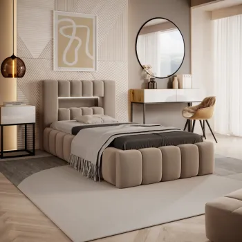 Pat Lamica 90x200 cm Nube 22 cu somiera de lemn imagine