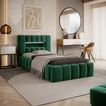 Pat Lamica 90x200 cm Nube 35 cu somiera metalica imagine