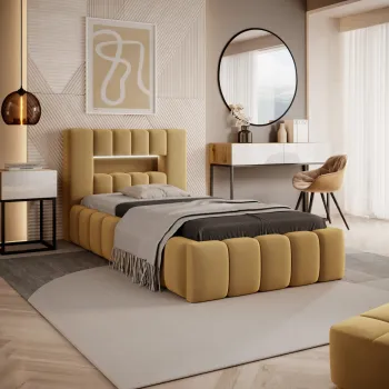 Pat Lamica 90x200 cm Nube 45 cu somiera metalica imagine