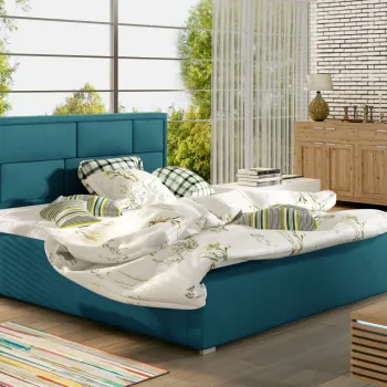 Pat Latina 200x200 cm Matvelvet 75 cu somiera de lemn imagine