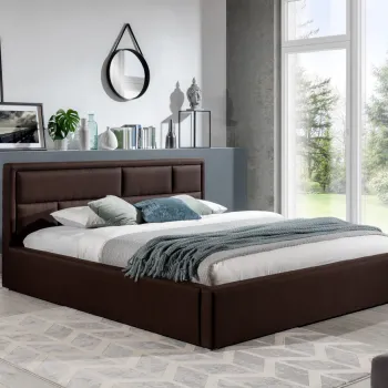 Pat Latina 200x200 cm Sawana 26 cu somiera de lemn imagine