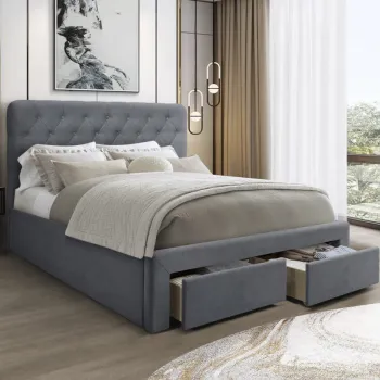 Pat Marisol velvet gri 160x200 cm imagine