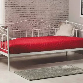 Pat metalic Birma alb 90x200 cm imagine