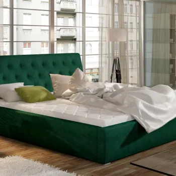 Pat Milano 200x200 cm Kronos 19 cu somiera de lemn imagine