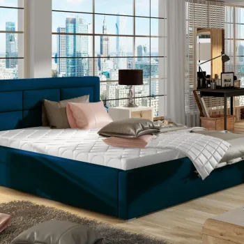 Pat Rosano 140x200 cm Kronos 09 cu somiera metalica si spatiu de depozitare imagine