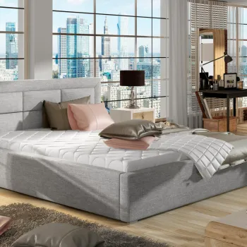 Pat Rosano 140x200 cm Sawana 21 cu somiera metalica si spatiu de depozitare imagine