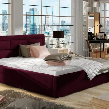 Pat Rosano 160x200 cm Matvelvet 68 cu somiera de lemn imagine