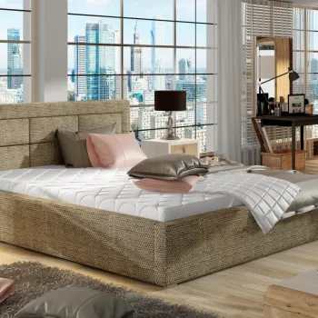 Pat Rosano 180x200 cm Berlin 03 cu somiera metalica si spatiu de depozitare imagine