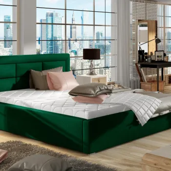 Pat Rosano 180x200 cm Kronos 19 cu somiera metalica si spatiu de depozitare imagine