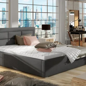 Pat Rosano 200x200 cm Jasmine 96 cu somiera metalica si spatiu de depozitare imagine