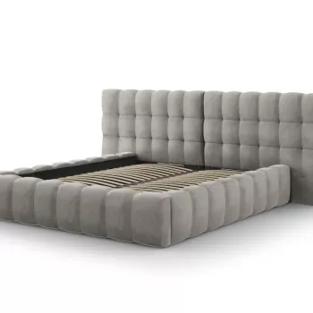 Pat tapitat catifea Bali T - 180x200 cm imagine