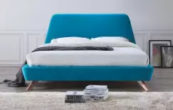 Pat tapitat Gant turcoaz - 160x200 cm imagine