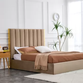 Pat tapitat Palazzo velvet bej - 160 x 200 cm imagine