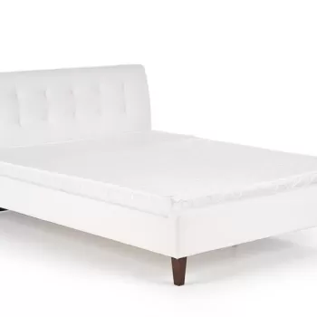 Pat tapitat Samara Alb - 160x200 cm imagine