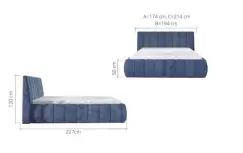 Pat tapitat Veneto - 180/200, L227 x l214 x h120 cm imagine