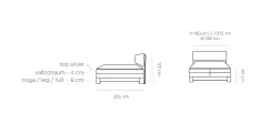 Pat tip boxspring Melia - 140/200, L205 x l163 x h122 cm imagine