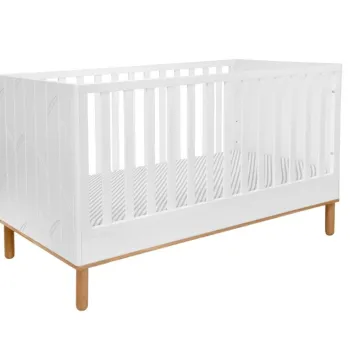 Patut copii Toteme botanic alb/stejar 70x140 cm imagine