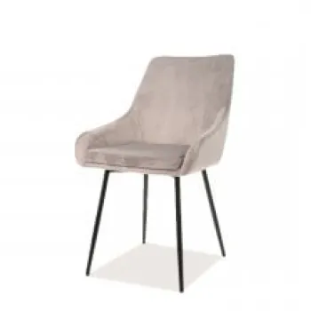 Scaun Albi Velvet Gri deschis - l39 x A45 x H83 cm BF imagine