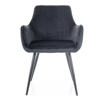 Scaun Apple velvet negru Blu19 imagine