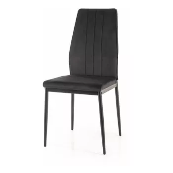 Scaun Atom velvet negru Blu19 imagine