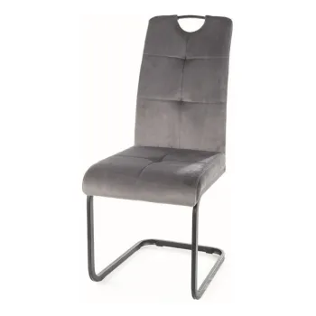 Scaun Axo velvet gri Blu14 imagine