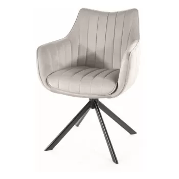 Scaun Azalia velvet gri Blu03 imagine