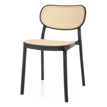 Scaun Bali negru/ratan imagine