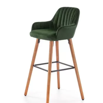 Scaun bar catifea H-93 verde - H 98 cm imagine