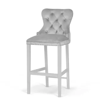 Scaun Bar Madame Gri/Alb BL03 - l51 x A60 x h115 cm imagine